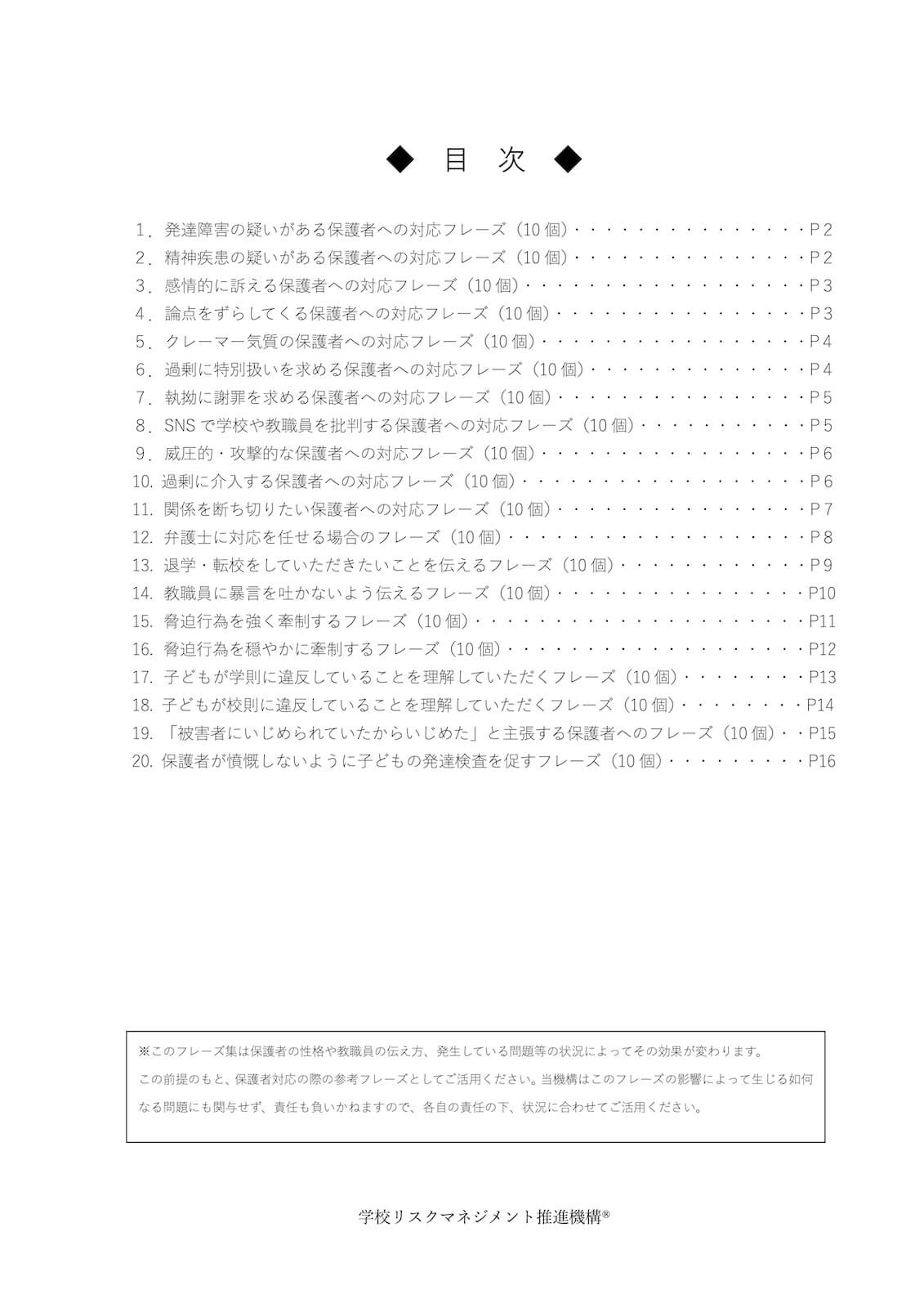 目次ページ
